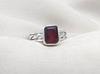 Braided 925 Sterling Silver Garnet Ring: January Birthstone Jewelry