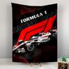 Tapestry Formula 1 Haas Racing Car Red Black Motion Poster Wall Art for Motorsport Fan Garage Man Cave Decor