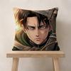 Anime Attack On Titan Levi Ackerman Pillow Cushion Cover Pillowcase Living Room Sofa Home Decor