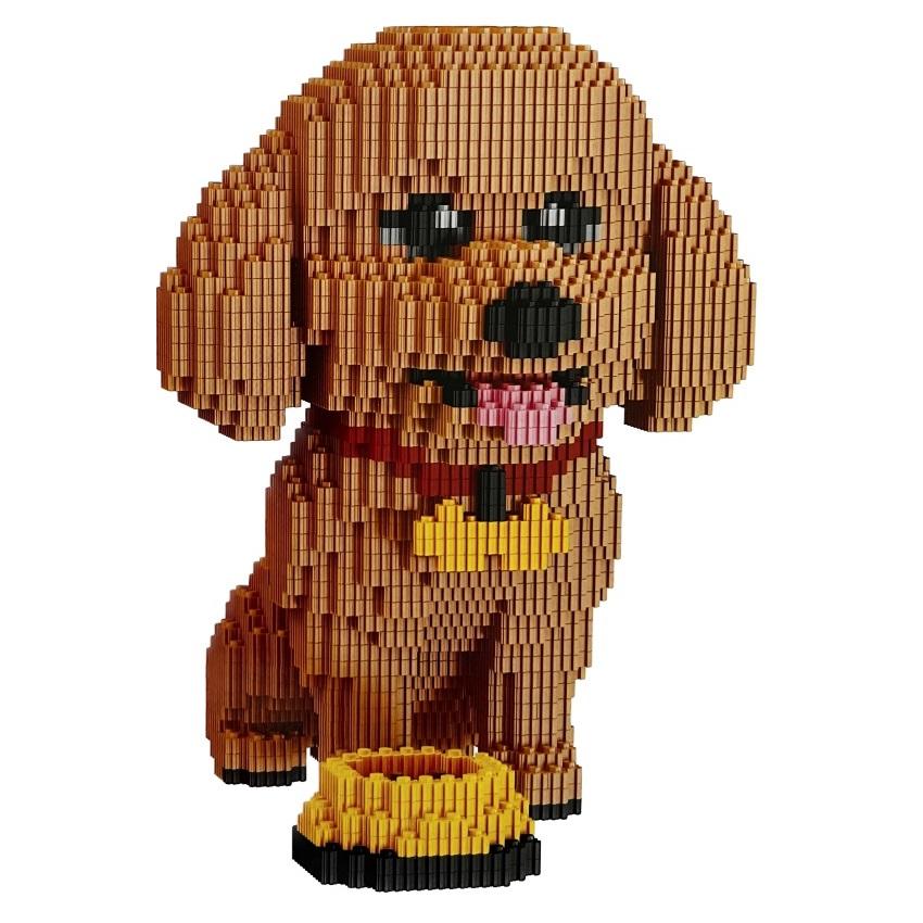 Lechuan Kobling Dyr Byggeklosser Leketøy Puddel Hund Husky Auksjonsfigurer Brinquedos for Barn Gave Julegave