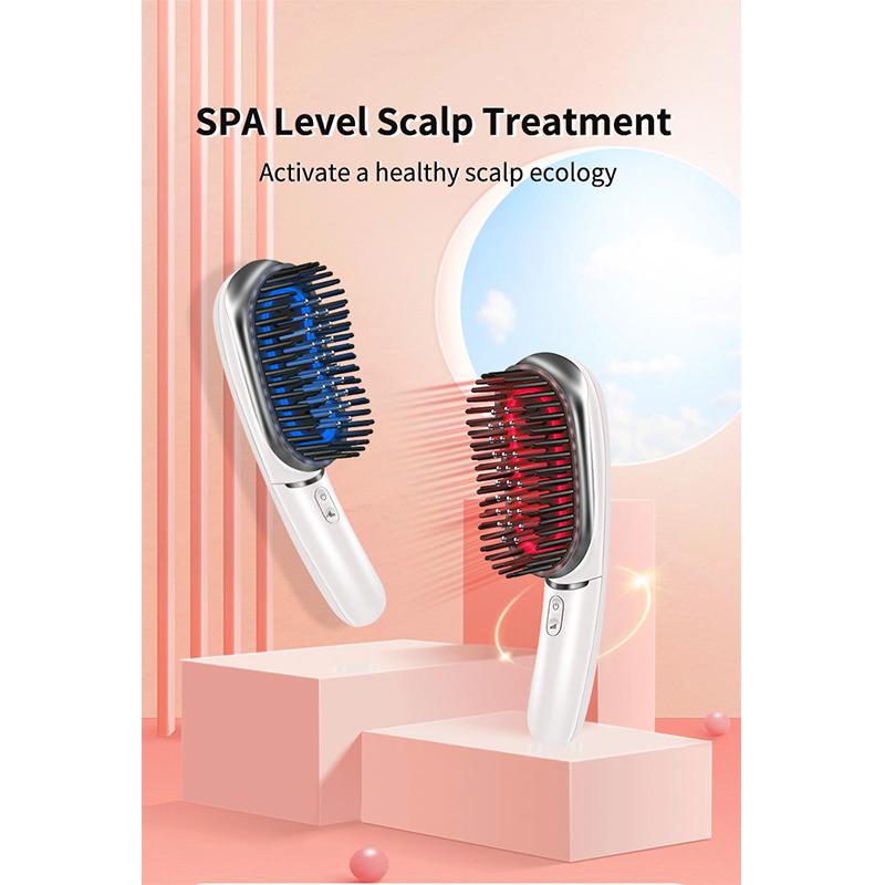 EMS Electric Head Massage Comb EMS Vibration Hair Care Anti-hair Loss Head Therapy Red and Blue Light Hair Growth Health