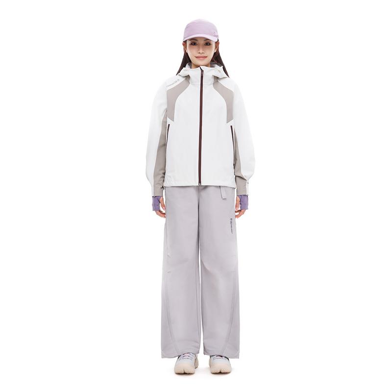 Li-Ning Outdoor CF Water-Resistant Quick-Dry Softshell Pants Women pants Smoke-Gray AYKW116-4