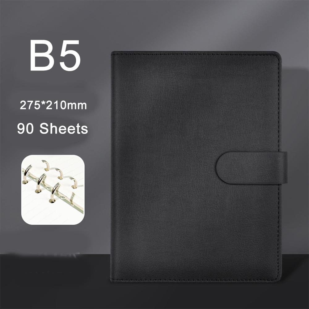 (Free Logo Engraving) A5/B5 High-grade Leather Loose-leaf Notebooks, Business Meeting Minutes, Notepads, Student Subject Notebooks, Diaries