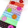 Large Button Elastic Hairband Colorful Heart Polka Dot Headband High Quality Button Hairband