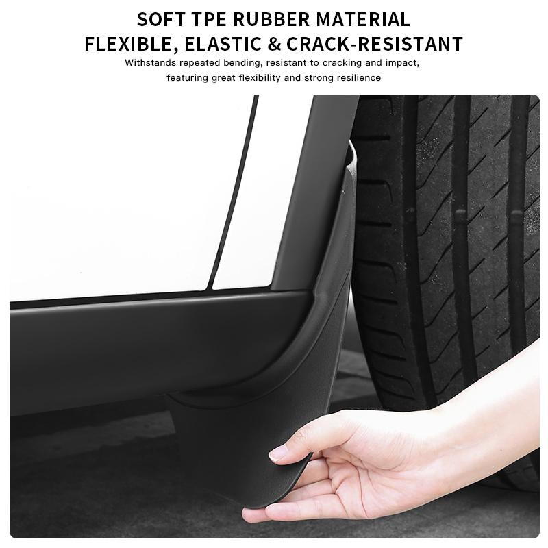 for Tesla Model YL 2026 Accessories Mudflaps TPE Front Rear Wheel Mud Flaps Tire Splash Mudguard Protection Y L 6 Seater 2025