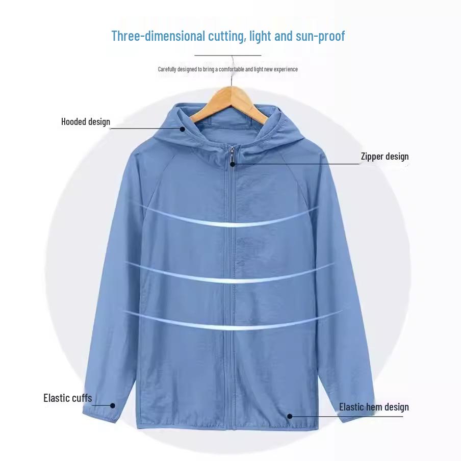 Unisex letní bunda s ochranou proti slunci - Lehká, prodyšná ledová hedvábí pro muže a ženy
