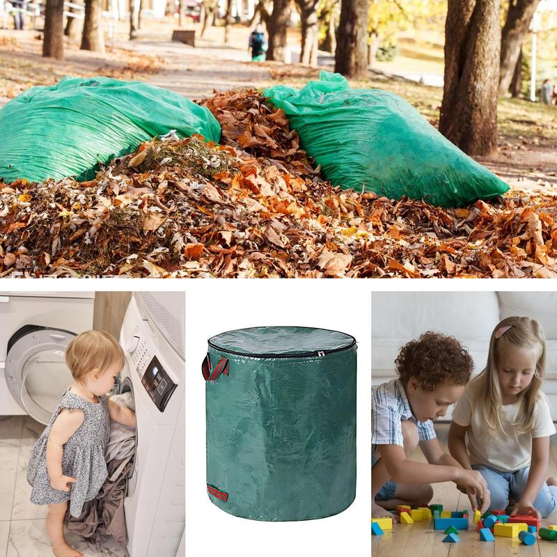 Wiederverwendbare Gartenabfallsäcke Strapazierfähige Gartensäcke Faltbarer Laubsammelbehälter Mit Verstärkten Griffen Für Rasenflächen