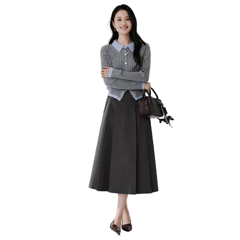 Xiangying Women's French A-Line Skirt