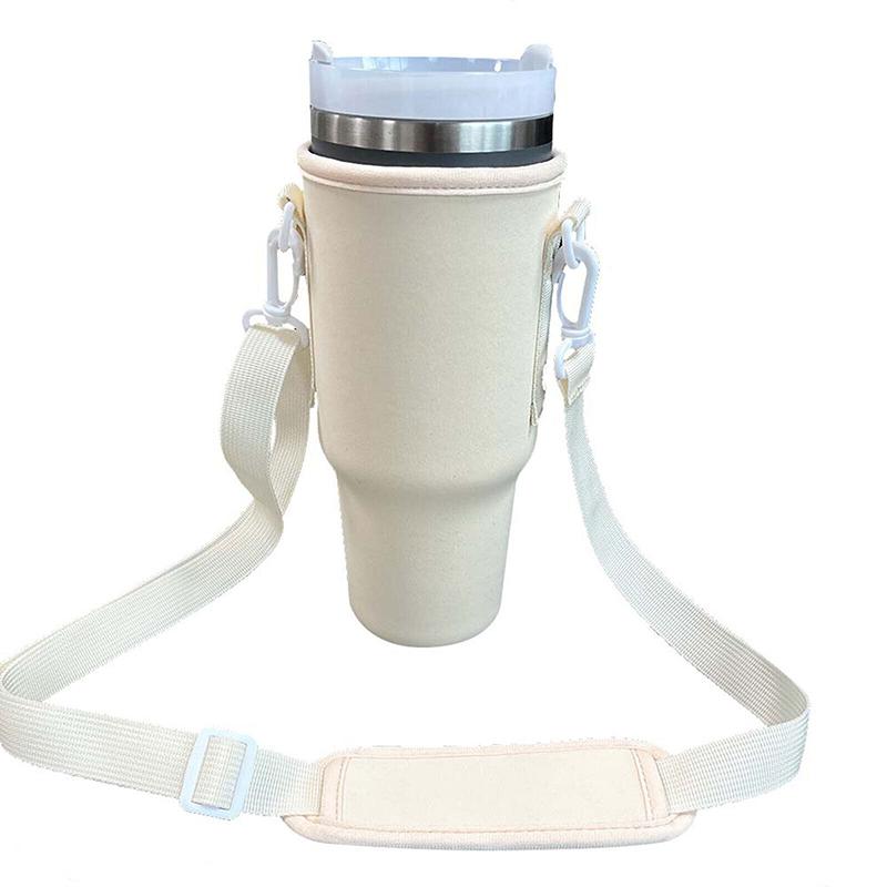 Water Bottle Carrier Bag Compatible With 40Oz Tumbler With Handle, Water Bottle Holder With Adjustable Shoulder Strap