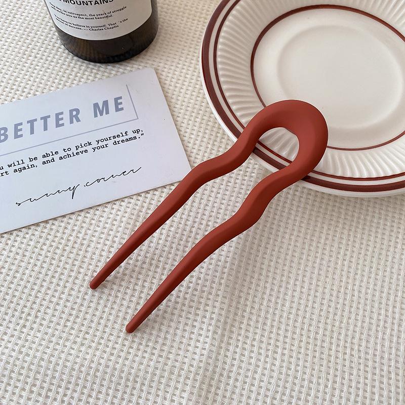 Matte U-Shaped Hairpin for Elegant Updo Styling
