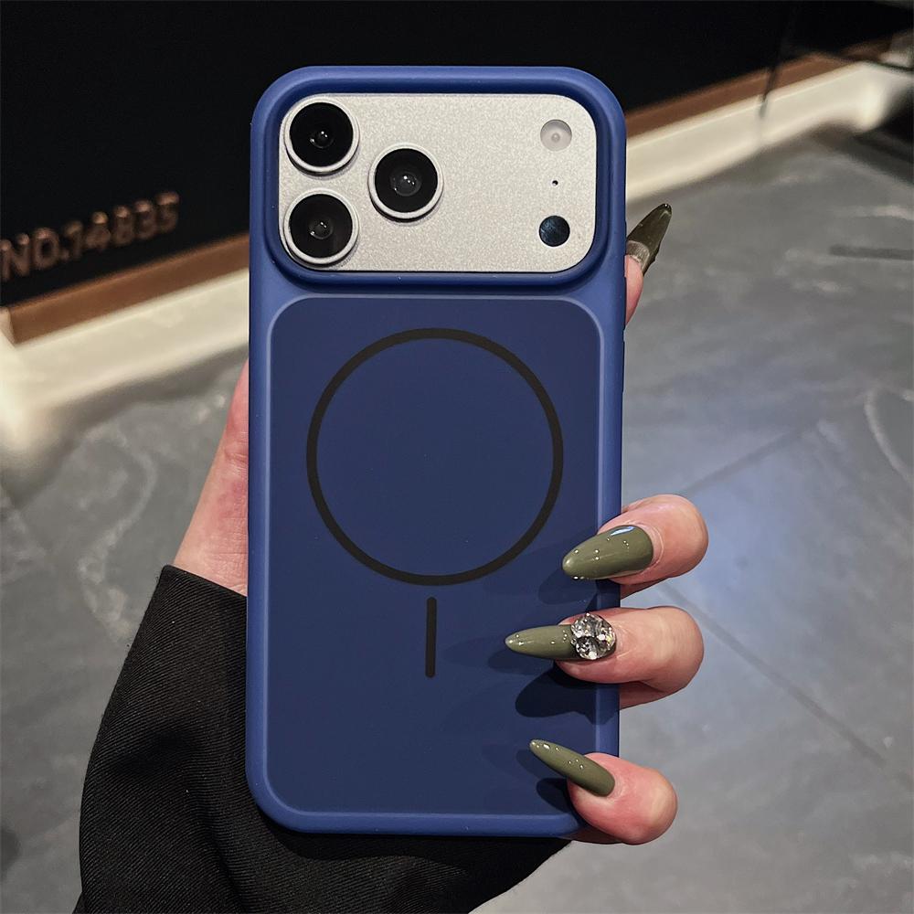 Jelly Silicone Magnetic Case For iPhone 17 Pro Max 16 15 Pro Matte Shockproof For Magsafe Wireless Charging Candy Colors Cover
