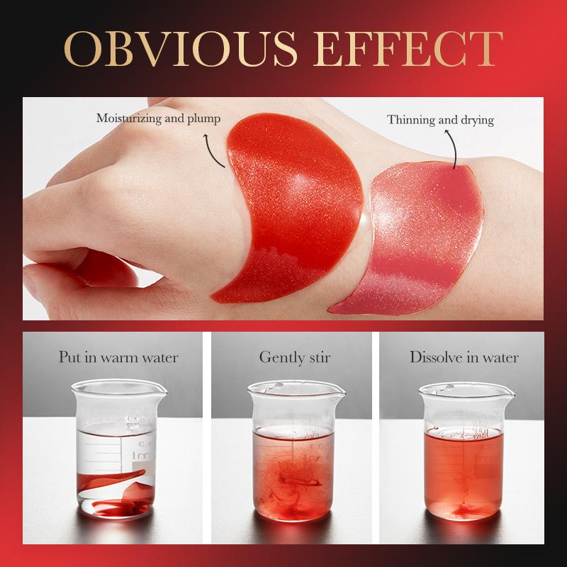 60PCS Collagen & Hyaluronic Acid Hydrating  Eye Mask Patches Hydrogel Eye Patches with Red Algae Extract Remove Dark Circles Moisturizing Skin Care