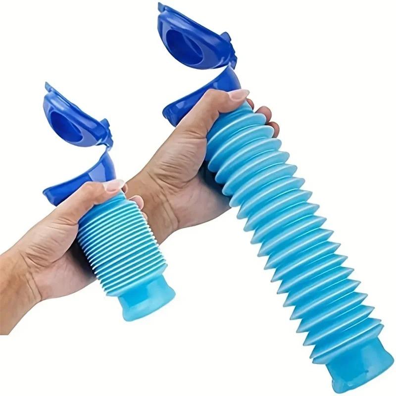 Portable Car Urinal for Kids Cartoon Design Retractable Potty Training Device Leakproof Travel Urine Container Suitable for Long