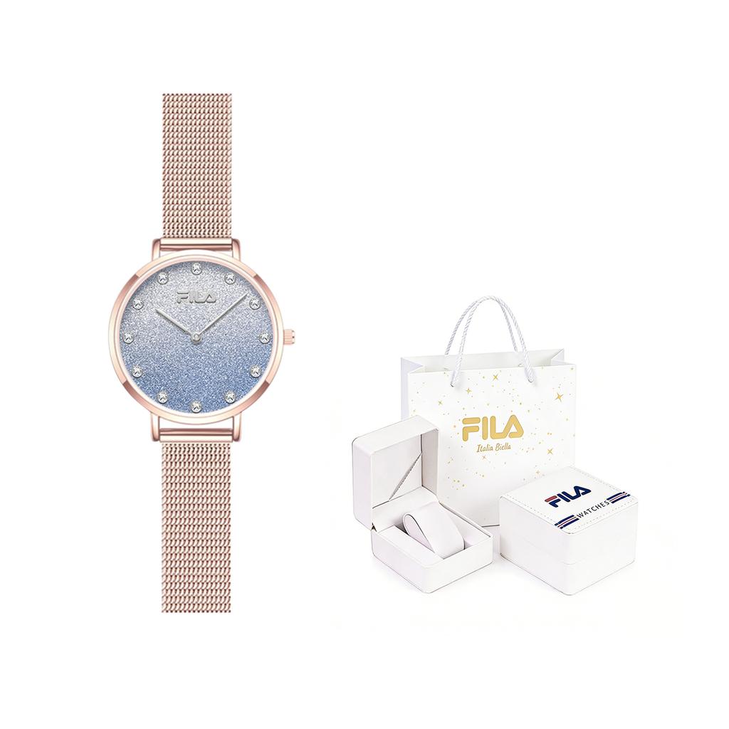 FILA Quartz Watch Stainless Steel Band Gold Dial Romantic Gift Box Women watches FLL38-6072