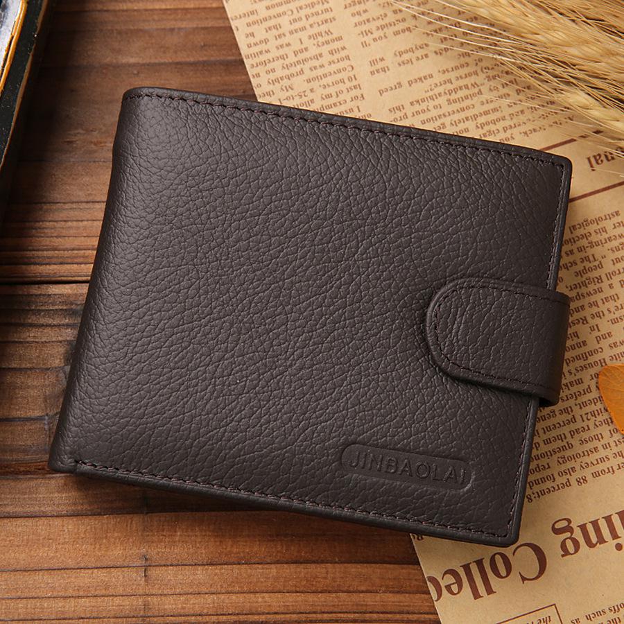 Retro PU Leather Men's Wallet with Zipper & Buckle Card Holder and Coin Purse