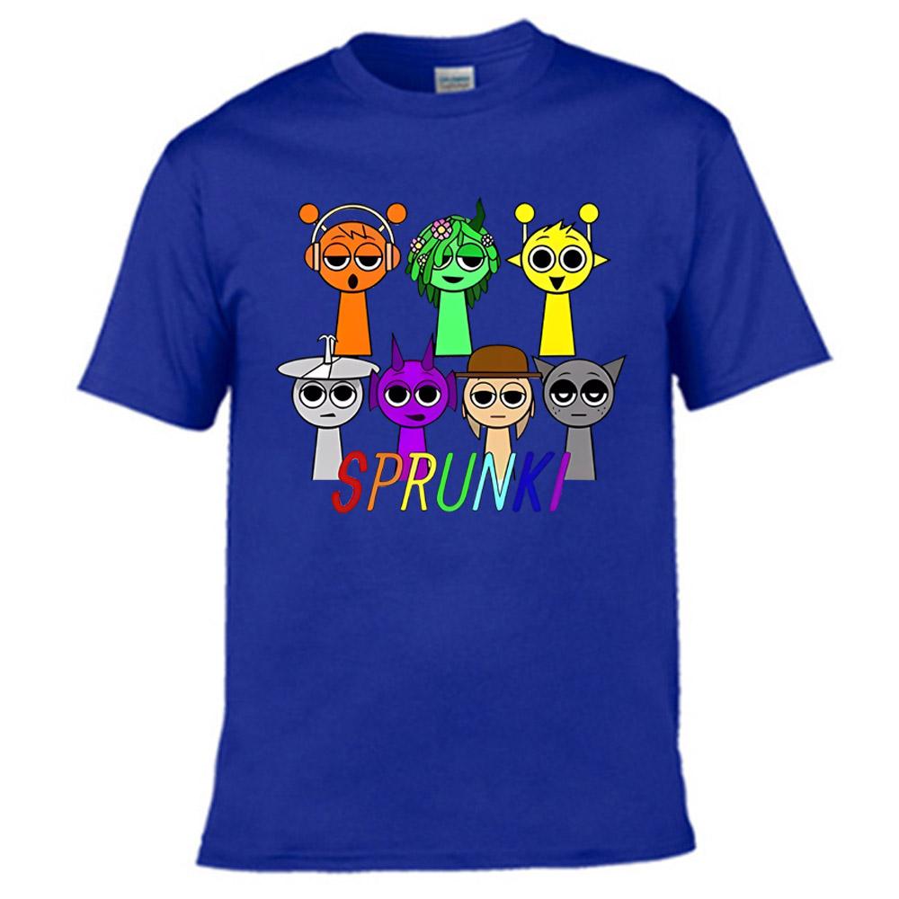 Sprunki T Shirt Men Fashion Casual Cartoon Incredibox T-Shirts Loose O-Neck Short Sleeve High Quality Cotton Tees