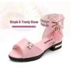 Girls' Summer Princess Sandals 2025 - Korean Style Roman Soft Sole for Middle & Big Kids