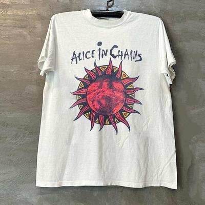 Alice In Chains Alice Prisoner Band Short Sleeve TShirt Postpunk Trendy Crew Neck TShirt Comfortable and Breathable
