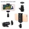 Universal Moblie Phone Clip Bracket Holder Mount 1/4 Screw Hot Shoe Pan Tilt Ball Head DSLR Camera Bracket for iPhone Samsung