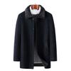 New Men's Chenier Medium and Long Lapel Fur Collar Mink Plush Removal Liner Cold Resistant Coat Men's Jacket