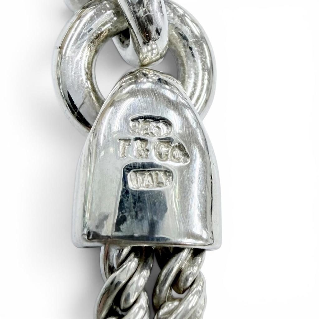 Excellent TIFFANY&Co. bracelet heart double rope Silver 925 Women Used