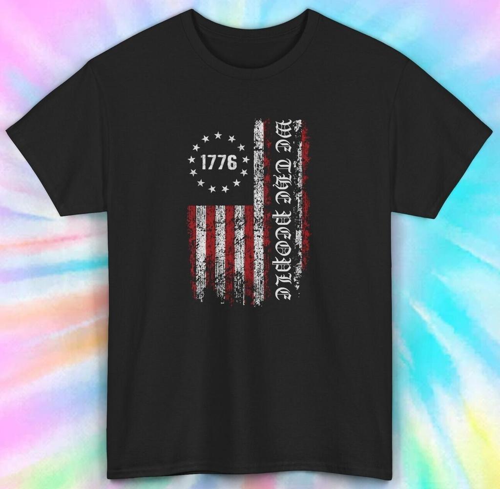 We The People 1776 Tshirt Patriotic American Flag Usa Tee S5xl