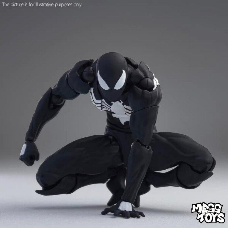 Original Mess Toys Spiderman Figure Black Suit Neighbor Symbiote Messtoys Scarlet Neighbor Action Figure Ct Black Red Spider Man