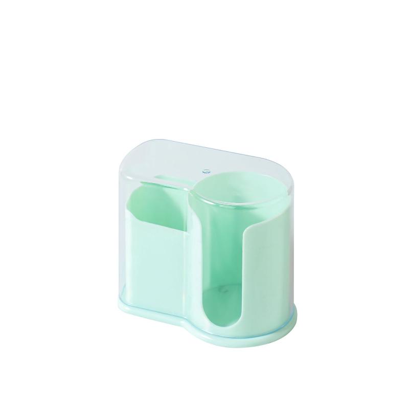 Desktop Dustproof Storage Box For Cotton Pads And Swabs With Lid, For Cosmetics Storage And Organization