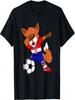 Dabbing Fox Croatia Soccer Fans Jersey Croatian Football Fan T-Shirt