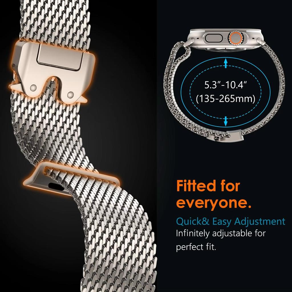 straps for Apple Watch series 10 band 46mm 40mm 44mm 45mm 41mm 49 42mm Milanese Loop Bracelet correa iWatch 9 8 7 6 se Ultra 2 3