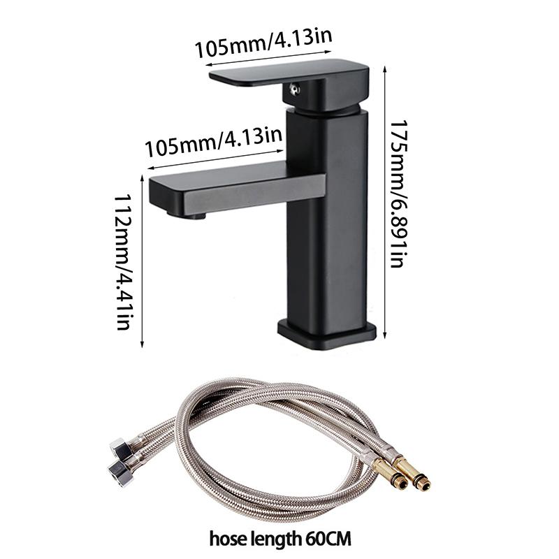 Lavoar Chiuvetă Baie Baterie Scurt/Înalt Înnegrit Cald Rece Bater Robinet Apa Baterie Lavoar Baterie Gospodărie Baie