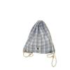 New Fashion Trend Drawstring Backpack Beaded Summer Plaid Canvas Backpack Simple