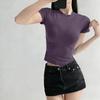 Classic simple solid color fitness clothes, thin, quick-drying, moisture-wicking sports tops, women's yoga clothes, short-sleeved T-shirts