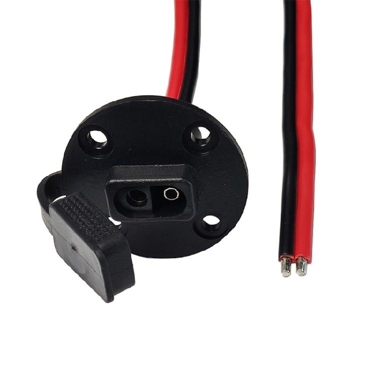 Weatherproof SAE Socket Sidewall Port Extension Cable Quick Connect Panel 12AWG