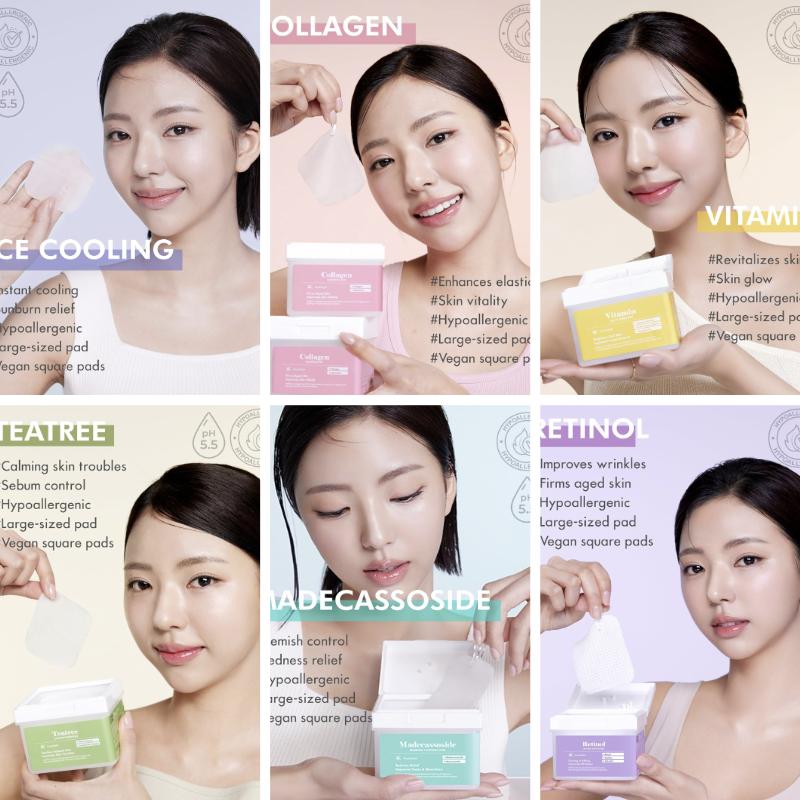 [DERMAL] Ice Cooling Toner Pad 120  6 Types