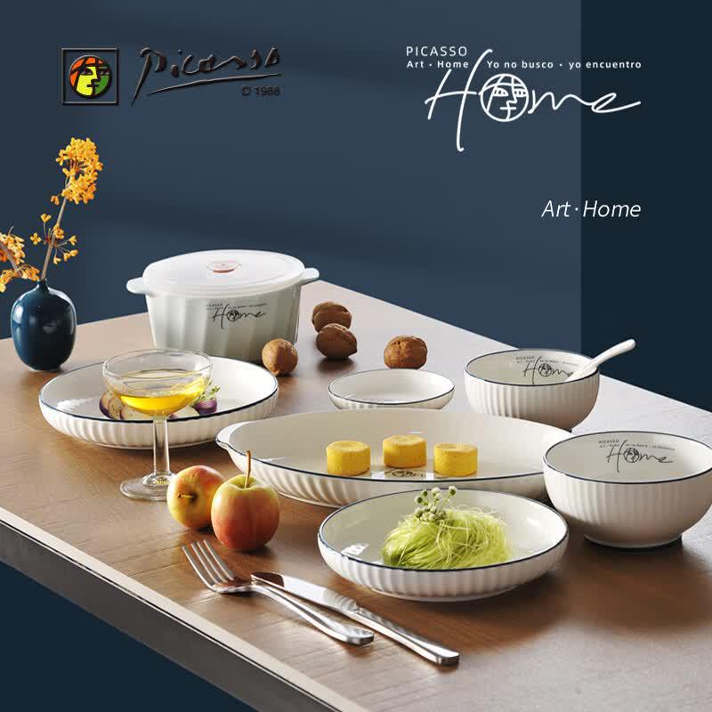 Picasso Minimalist Nordic Ceramic Dinnerware Set - 12-Piece