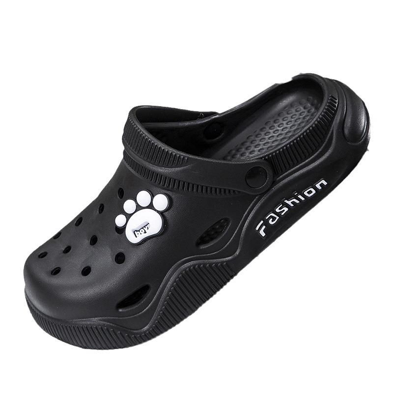 Summer men's shoes hole shoes wear sandals fashion thick-soled non-slip bag head cartoon soft-soled beach shoes