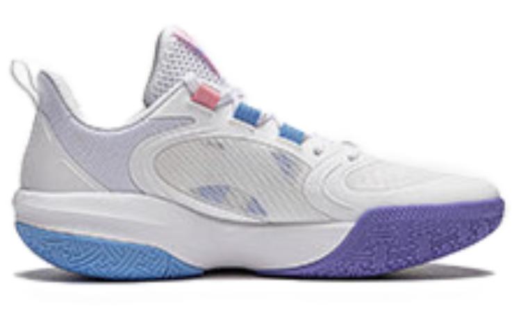 Li Ning Light Powered Pre LIGHT FOAM Low top Basketball Shoes White Kids' YKBU046-7