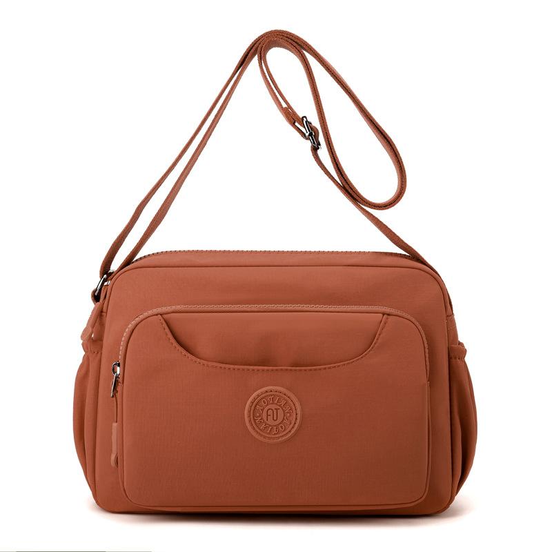 Women's Multi-Layer Shoulder Bag Solid Color Crossbody Bag Mother Bag