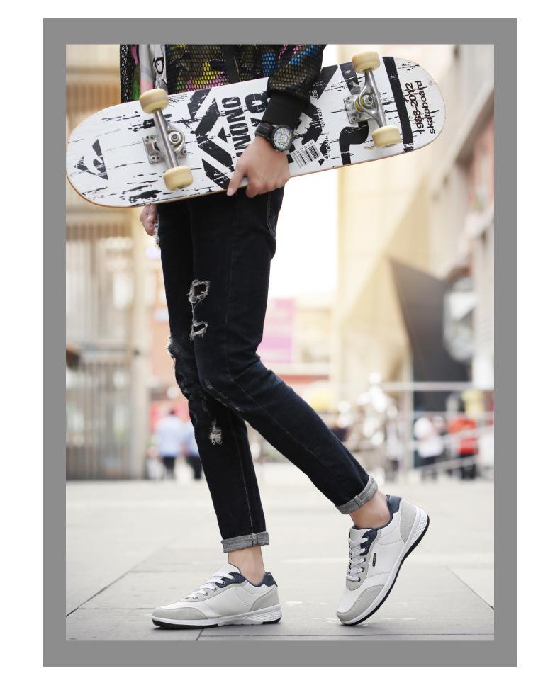 2025 Men's Casual White Sneakers - Summer Fashion Trend, Plus Size 48, Travel & Running Shoes