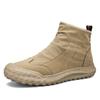 2025 new autumn side zipper Martin boots men's lace-free British style retro Chelsea boots high-top men's shoes