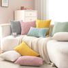 Corduroy Splicing Pillow Cover Living Room Sofa Cushion Solid Color Waist Pillow Pillow Cover