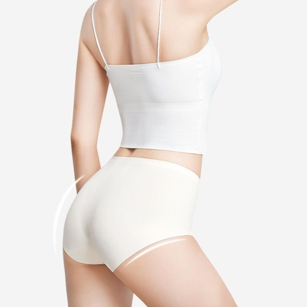 Seamless Anti Embarrassment Briefs Sponge Crotch Pad Sports Yoga Panties Seamless Underwear  Women