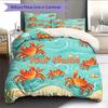 Custom Name,Nautical Ocean Pattern Bedding Home Decoration Birthday Gift ( 1 Duvet Cover + 2 Pillowcase, Without Core),fan Merchandise.