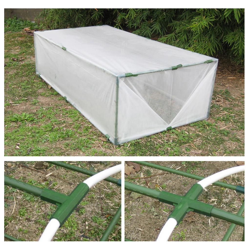 12 Pcs Greenhouse Frame Connector 3 Way Elbow 11mm PP Plastic Plant Stake Connector for Orchard Garden