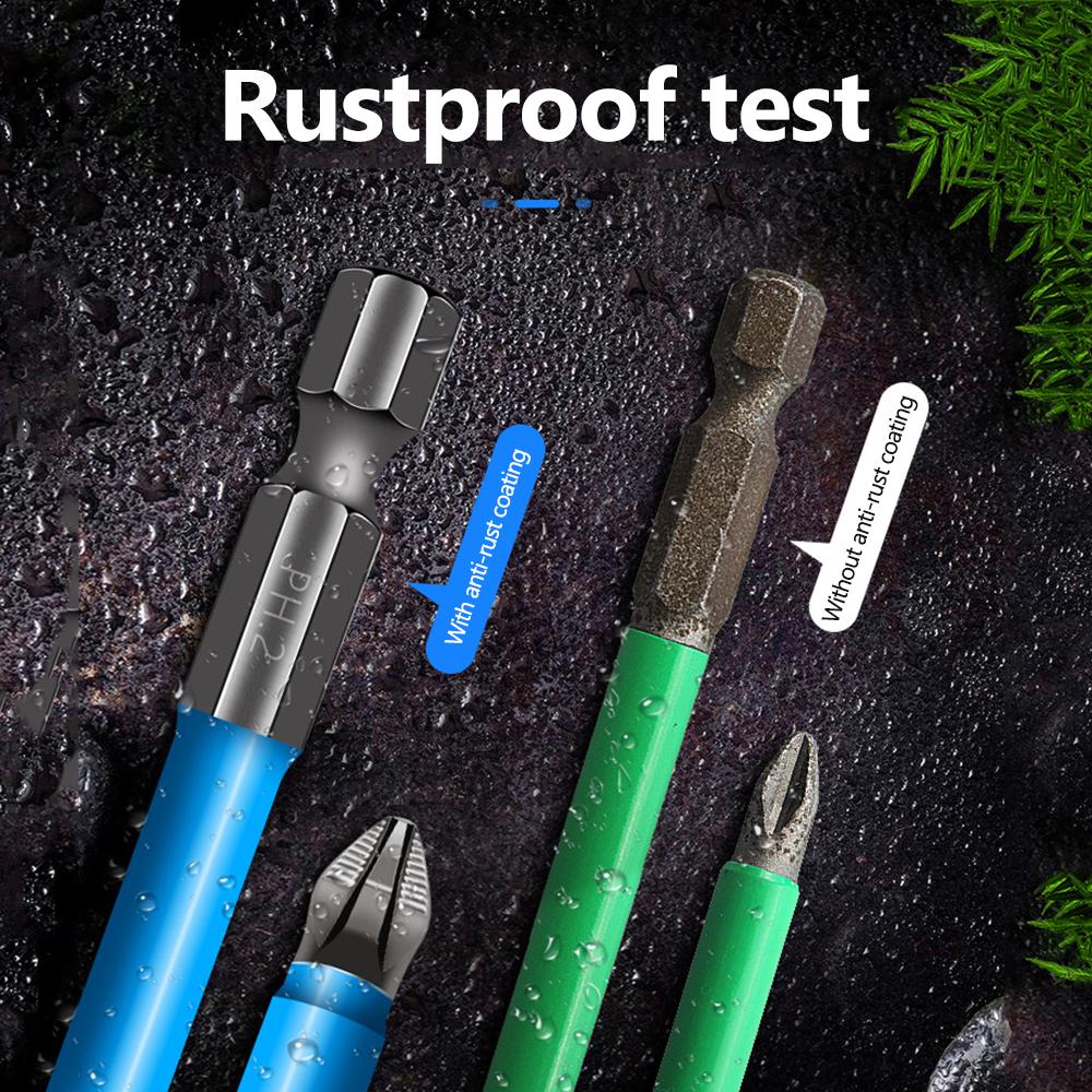 7 Piece Drill Bit Set, PH2 Alloy Steel Bits with Magnet, CNC Anti-Slip Design, Wear-Resistant for Drills, Screwdrivers, Hand Screwdrivers with