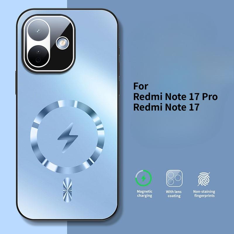 For Redmi Note 17/17 Pro Case New AG Matte Lightning Magnetic PC-TPU Cover For Redmi Note 17 Pro Shockproof Bumper Funda