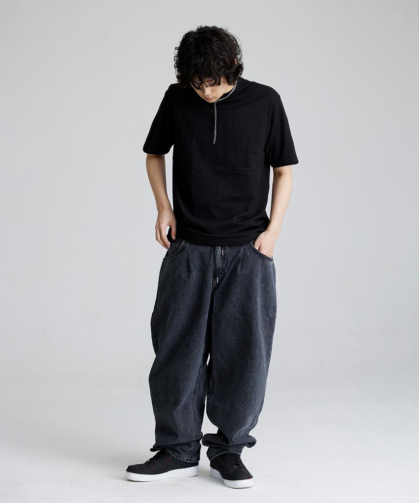 Bieseulaebis Mid 90 Baggy Denim Pants Black
