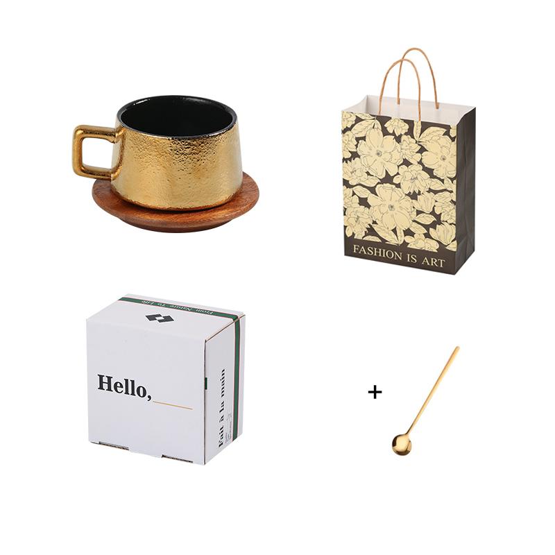 European vintage ceramic coffee cup gift box with high-grade exquisite cup and saucer set household Japanese mugs small cups 230ml