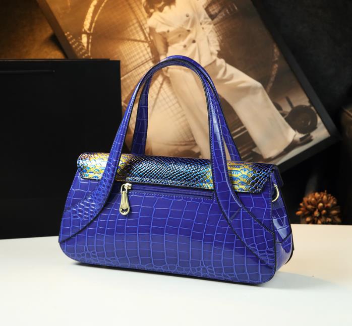 Genuine Leather Women's Bag 2023 Luxury Fashion Snake Pattern Ladies Tote Handbags Large Capacity Mom Shoulder Crossbody Bags